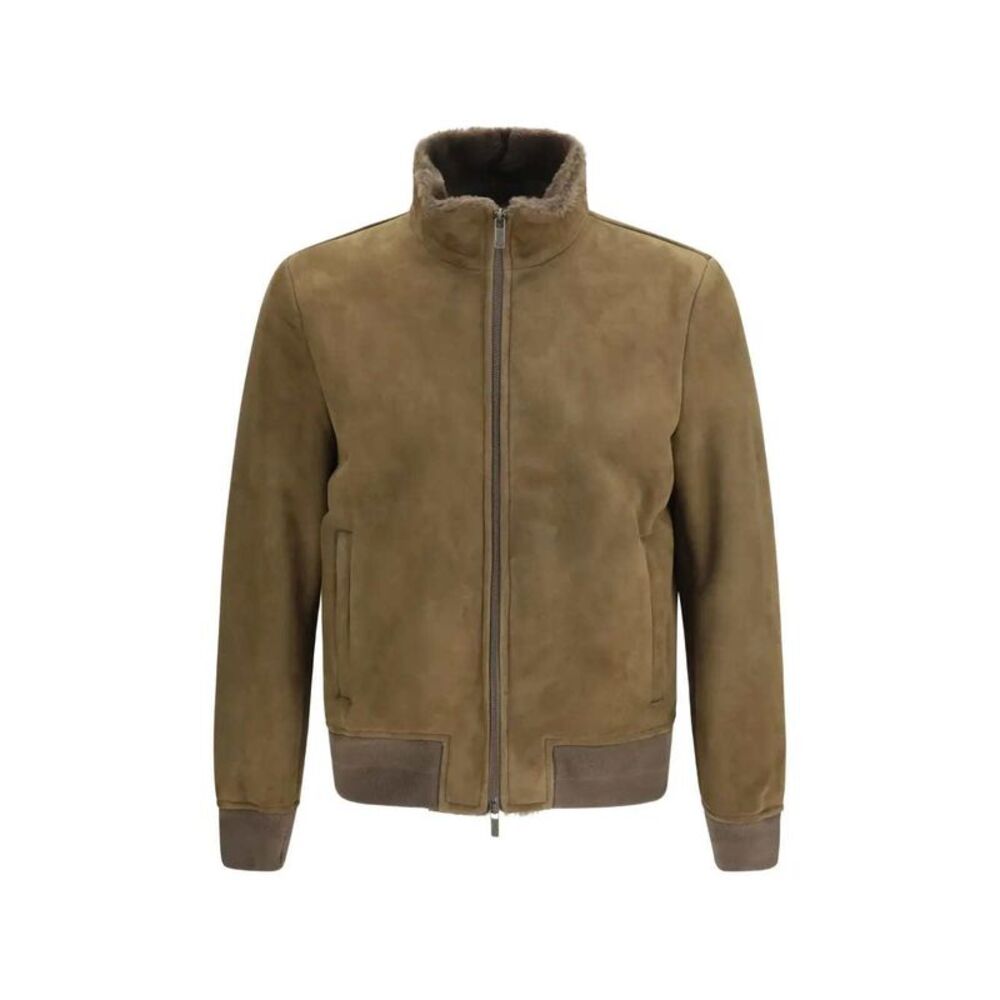 Salvatore Santoro Men Suede High-Neck Jacket